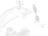 Vespa Sprint 50 4T 3V 25 kmh E4 2017-2020 – Achterwielophanging Schokdemper