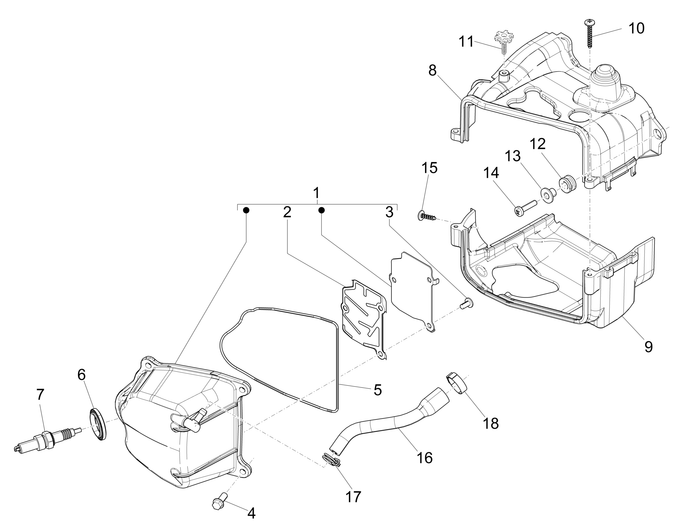 Vespa Sprint 50 4T 3V 25 kmh E4 2017-2020 – Cilinderkopdeksel