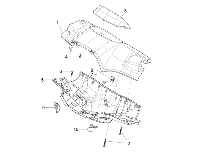 Vespa Sprint 50 4T 3V E5 2020 – Stuurkappen