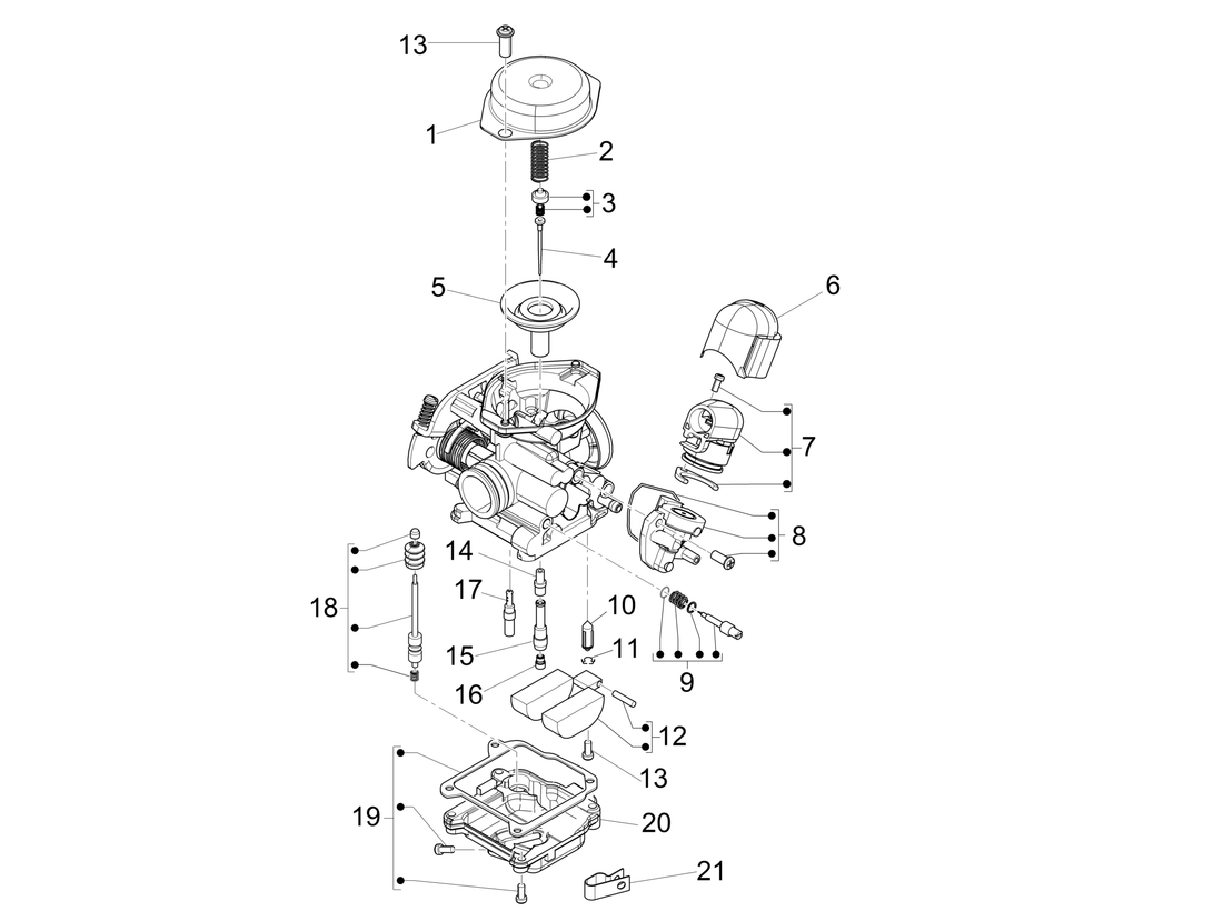 Vespa Sprint 50 4T 4V NOABS E2 2014-2017 – Carburateuronderdelen