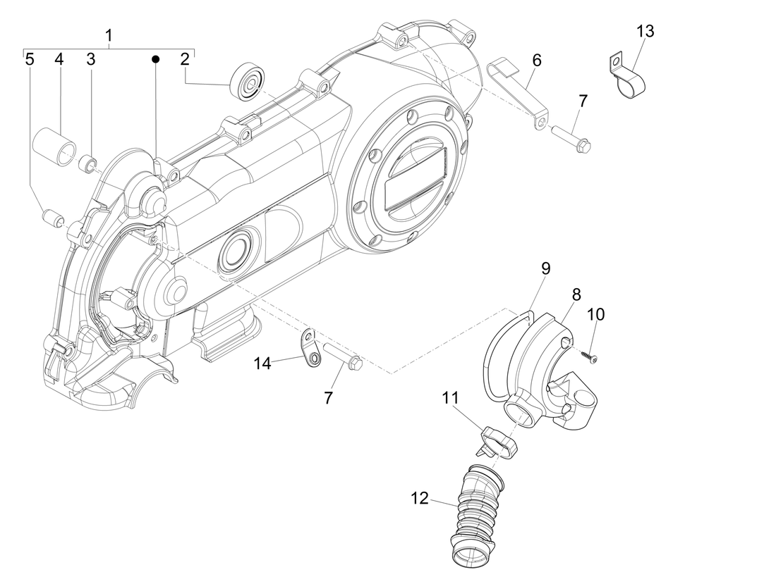 Vespa Sprint 50 4T 4V NOABS E2 2014-2017 – Krukasdeksel Koelkap