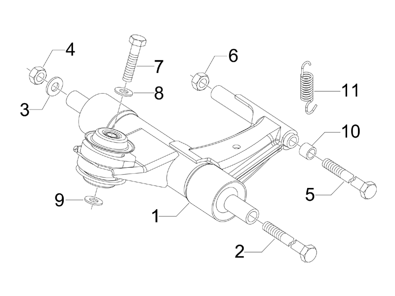 Vespa Sprint 50 4T 4V NOABS E2 2014-2017 – Motorophanging