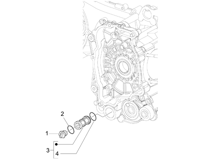 Vespa Sprint 50 4T 4V NOABS E2 2014-2017 – Vliegwieldeksel Oliefilter