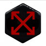 3D Voorkaplogo/Sticker OW Zip Rood 3D Sticker Offwhite