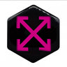 3D Voorkaplogo/Sticker OW Zip Roze 3D Sticker Offwhite