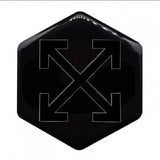 3D Voorkaplogo/Sticker OW Zip Zwart 3D Sticker Offwhite