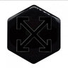 3D Voorkaplogo/Sticker OW Zip Zwart 3D Sticker Offwhite