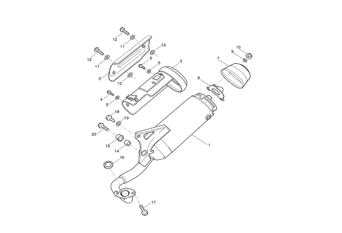 Yamaha Aerox 100 2T – Uitlaat