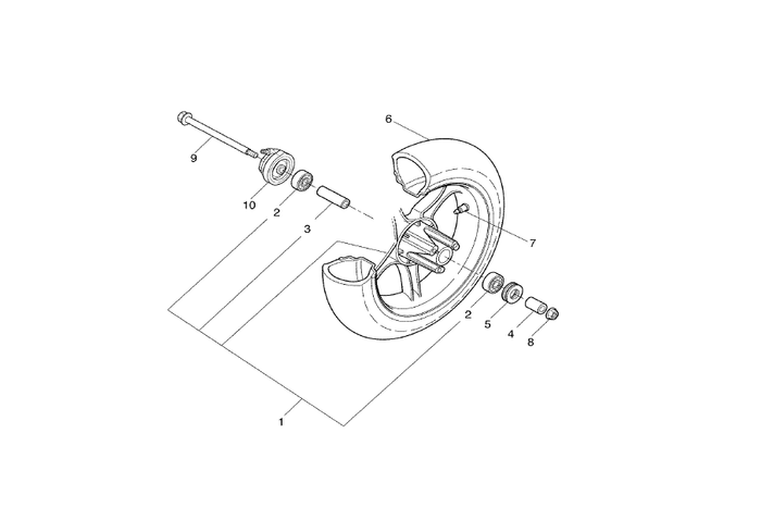 Yamaha Aerox 100 2T – Voorwiel