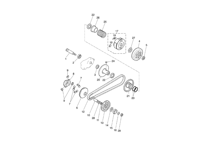 Yamaha Aerox 50 R Facelift – Koppeling