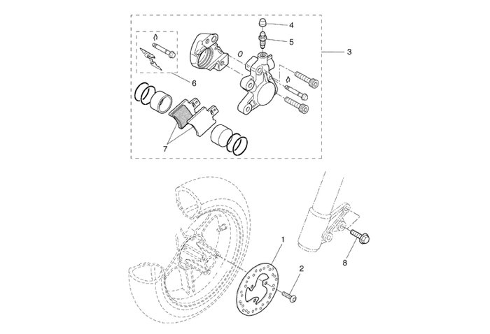 Yamaha Aerox 50 SP – Remklauw Voor