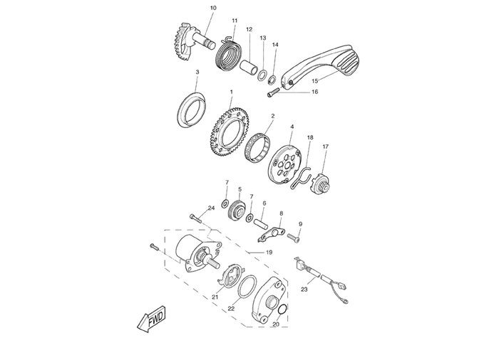 Yamaha Aerox 50 SP – Startsysteem