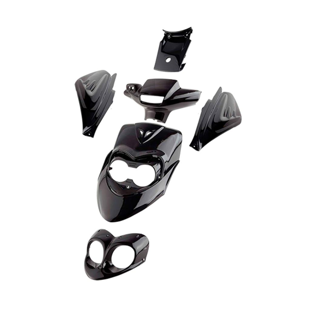 Kappenset Glans Zwart 6-Delig MBK Booster NG / Yamaha Next