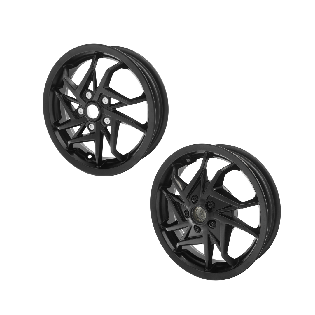 Velgenset 12 Inch Mat Zwart Vespa Sprint RST E5+