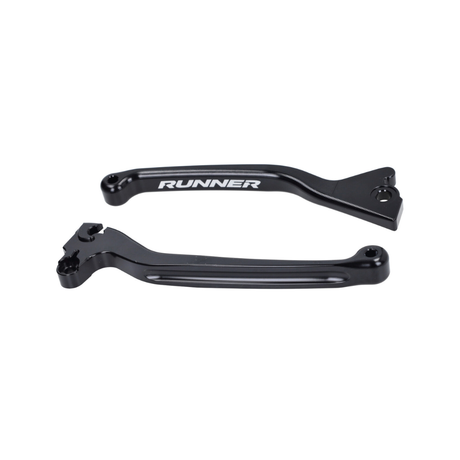 Ensemble de leviers de frein Noir Fast Arrow Pro CNC Disque unique Gilera Runner 50-180cc 2 Temps