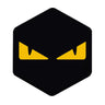 3D Voorkaplogo/Sticker Boze Ogen Zip Geel 3D Sticker