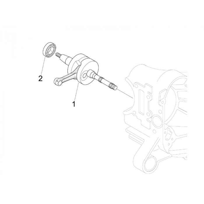Crankshaft ZIP 50 4T 25 km/h NOABS E2 2006-2016 (EMEA)