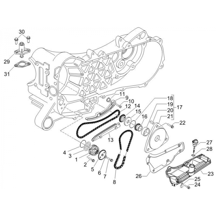 Oil pump | ZIP 50 4T 25 km/h NOABS E2 2006-2016 (EMEA)