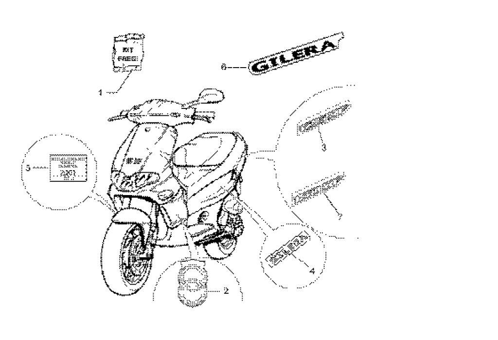Gilera Runner 180cc FXR 2takt - Stickers Model 2002
